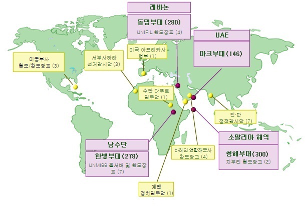한국군 해외파견 현황