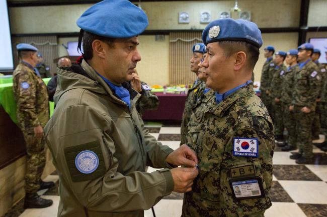 Dongmyeong Unit’s 21st Camp Soldiers Wearing UN Medals 