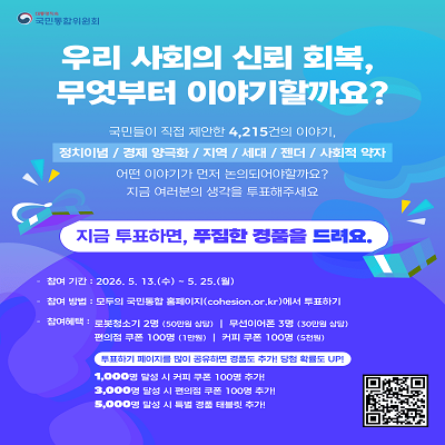 국민선호도 조사 포스터